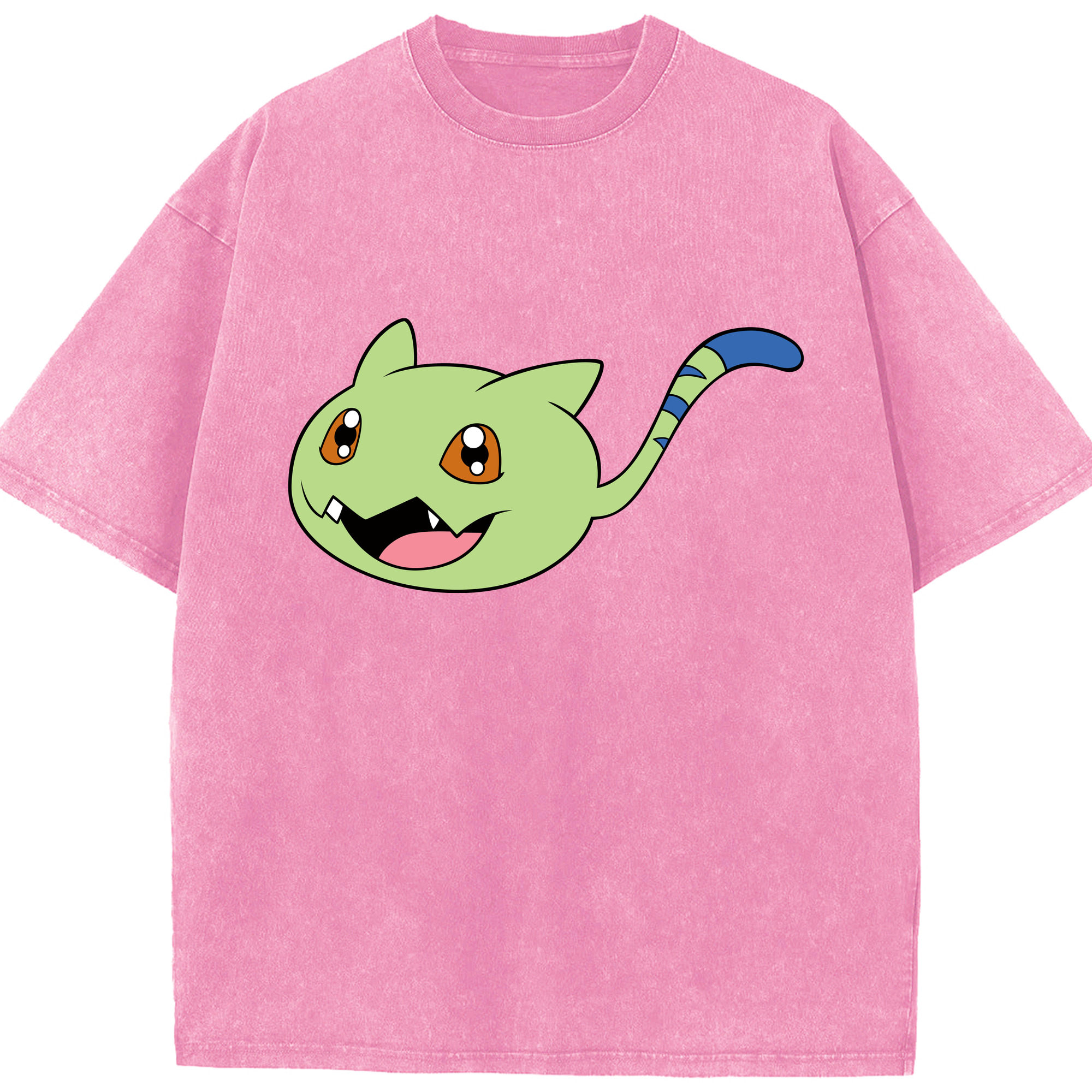 （画像用） Digimon デジタルモンスター/デジモン 綿100% ヴィンテージ風 半袖Tシャツ（フロントプリント）